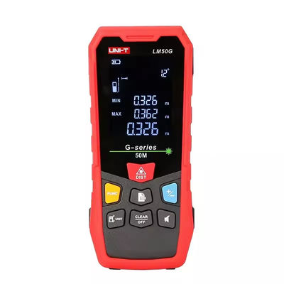 Instrumento de medição de distância a laser ao ar livre Medidor de comprimento UNI-T LM50G 50M