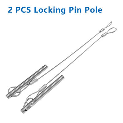 2 PCS Pin inserido com fecho para vara de fibra de carbono Plug adequado para todos os postes de pesquisa Bolto nariz 55mm comprimento Diâmetro da vara 6mm