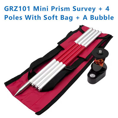 Novo Mini Prisma de 360 Graus para a Estação Total SWISS TYPE Substitua GRZ101 Mini Prisma Survey + 4 Pólos com Soft Bag + Uma Bolha