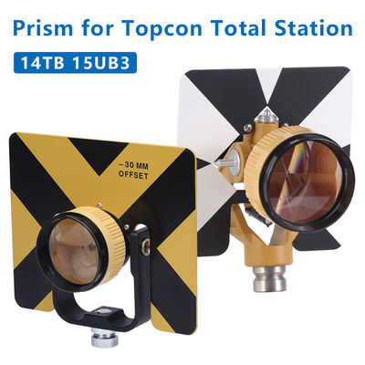 Prisma único compatível com Topcon SOUTH FOIF Estação total de levantamento constante -30/0mm 5/8x11 Feminino suporte de fio de metal