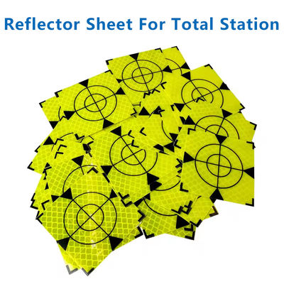 100pcs tamanho 60mm 20 30 40 50 80 folha de reflector para estação total pesquisa geografia triângulo verde fluorescente autocolante reflector