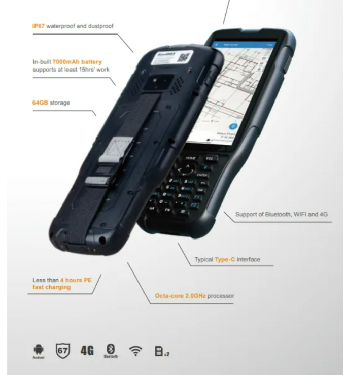 RTK Medir GNSS GIS Coletor de dados Hi-Target IHAND55 Controlador GPS 5